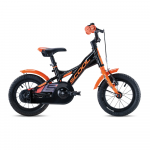 Children's bicycle S'Cool XXlite, 12" juodas-oranžinis