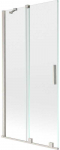 Vonios sienelė Mexen Velar, 90 x 150 cm, Brushed nickel/Transparent