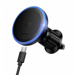 Oem Borofone Car holder BH224 Flash magnetic with induction charging to air vent juodas