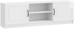 TV staliukas Televizoriaus spintelė Itin blizgi balta 150 x 31 x 47 cm