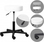 Habys Kosmetologinė meistro kėdutė Timo Comfy Base baltas