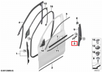 BMW Priekinis Kairys Durų Apsaugos B Stulpas X1 F48 11 2014 07 2019 X1 F48 LCI 05 2018 06 2022 Originalus 51337366155