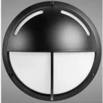 Sieninis &scaron;viestuvas Solar Plus Ocus Halvsk&aelig;rm/Slids/Kryds 12W LED 6W-12W, 3000-3500-4000K, Mikrob&oslash;lge Sensor, Sort RAL9005
