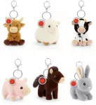 Keel Toys Pliu&scaron;inis raktų pakabutis - ūkio gyvūnai, 12 cm