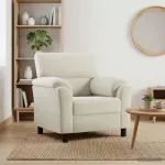 Sofa Kreminė 94 x 85 x 93 cm Aksomas
