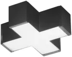 12W LED linijinio &scaron;viestuvo X formos sujungimas NEXT, juodas, CCT