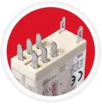 RELPOL Relės komplektas 8A 2 C/O 24VAC, ki&scaron;tukinis relė su lizdu ir LED varžtiniais gnybtais