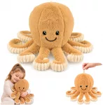 Lean Toys Pliu&scaron;inis a&scaron;tuonkojis su tampriais čiuptuvais, smėlinis, 50 x 30 x 30 cm