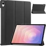 Plan&scaron;etinio kompiuterio dėklas Strado-Tech Smart, skirtas Samsung Galaxy Tab S11 11 SM SMX736 su dangteliu, juodas &ndash; apsauginis su stovu