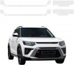 GrizzGlass Bespalvė techninė danga HeavyDuty Clear slenksčiams, skirti SsangYong Tivoli (2023-2026) [4w1] (GRZ20931)