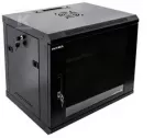 Spinta Incobex RACK 19 wisząca 4U 600x450 Seria: All in One (Drzwi szklane, juoda) (INL-RW-04U-6045-S-C)