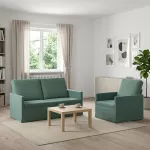 Sofa Sofos komplektas 2 vnt. Jūrinė žalia Aksomas