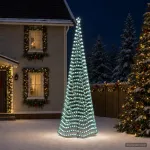 LED blizganti kalėdinė eglutė su smeigtuku EKENAS 500 cm