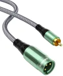 Stiprintuvas Rawaux xlr į rca kabelis, žemų dažnių garsiakalbio kabelis, xlr ki&scaron;tukas į rca ki&scaron;tuką, mikrofono kabelis, stereo garso mikrofono adapteris, skirtas cd grotuvui, garsiakalbiui, kondensatoriui, stiprintuvui (3m)