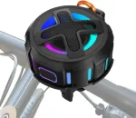 Kompiuterio kolonėlės Improved Pro dviračio garsiakalbis su vairo laikikliu, bluetooth v5.4, ipx7 atsparus vandeniui, silikoninis dėklas, navigacijos perdavimas, 10 w bassup, 15-24 val. grojimo laikas, kabliukas, skirtas elektriniam dviračiui, motoci ...