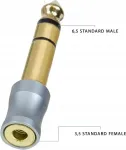 Stereo adapteris Veles-x 6,35 mm į 3,5 mm, originalus 18 karatų auksas