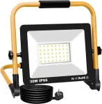 Rigidon 30 w led statybinis prožektorius, 3000 lm ne&scaron;iojamas led darbo žibintas, led prožektorius su ki&scaron;tuku, ip66 statybinis žibintas, skirtas dirbtuvėms, statybvietei, garažui, sodui, 6000 k