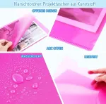 45 dokumentų aplankų rinkinys A4 formatui, 10 spalvų, A4, dokumentų piniginės A4 dokumentų krep&scaron;iai popieriui laikyti, spalvingi dokumentų aplankai mokyklos biurui