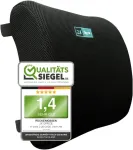 Jx Office&reg; nugaros pagalvėlė - ergonomi&scaron;ka atminties putų juosmens pagalvėlė / juosmens atrama sveikai sėdėjimo laikysenai | automobiliui, biurui ir namams | apsaugo nuo nugaros skausmo | kelioninis prietaisas