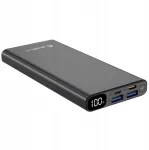Powerbank 10000 mah led micro usb usb-c juodas gogen