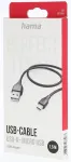 Hama Usb A į Micro Usb įkrovimo laidas, 1.5 m, juodas