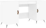 Ra&scaron;omasis stalas, baltos spalvos, 140x50x75cm, apdirbta mediena
