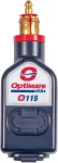 Optimate Tecmate Usb O-115.3300 Ma atsparus oro sąlygoms dvigubas Usb įkroviklis su dviem i&scaron;ėjimais su motociklo ki&scaron;tuku