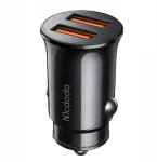 Mcdodo galingas greitas automobilinis įkroviklis telefonui mažas 2x usb 2.4a 12w