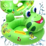 Vaiki&scaron;kas pripučiamas plaukimo ratas-pontonas su pripučiama sėdyne 70 cm frog