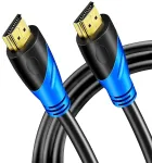 Rommisie 4k/60hz Hdmi kabelis 1 m (hdmi 2.0, 18 Gbps) itin didelės spartos paauksuotos jungtys, ethernet audio return video 4k, full Hd1080p, 3d compatible blu-ray laptop ps3 ps5 ps9 pc hdtv
