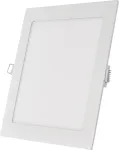 Emos led panelis 18 w kvadratinis 1600 lm įleidžiamas lubinis &scaron;viestuvas baltas, skersmuo 22.5 cm, itin plonas montavimo gylis 2.1 cm, &scaron;viesos spalva neutrali balta 4000 k su led tvarkykle