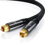Csl - Toslink skaitmeninis kabelis - 2 m - &scaron;viesolaidinis kabelis - skaitmeninis audio kabelis Toslink į Toslink - Hifi sistema namų pramogos namų kinas soundbar Cd Dvd Mėlyna-ray grotuvas XBOX