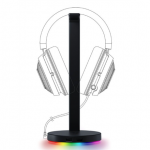 Ausinių stovas Razer Base Station V2 Chroma Quartz Edition, Juodas