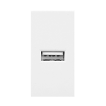 Orno NOEN USB, 22,5x45 mm modulinis prievadas su USB įkrovikliu, 2,1A 5V DC, balta
