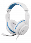 Stereo žaidimų ausinės DELTACO GAMING Baltas LINE skirtos PS5, 2 m laidas, 40 mm elementas, balta / mėlyna / GAM-127-W