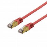 Kabelis DELTACO S/FTP Cat6a patch, Delta-sertifikuotas, LSZH, 2m, raudonas / SFTP-62RAH