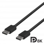 DisplayPort kabelis DELTACO 8K, DP 1.4, 3m, juodas / DP8K-1030-K / 00110016