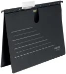 Leitz Alpha&reg; perdirbto kartono pakabinamas segtuvas, A4, juodas, kartonas, 348 mm, 2 mm, 270 mm