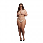 Shots Duo Net Key-Hole Bra Set - Queen Size - Nude