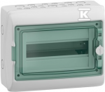 Schneider Electric SCHNEIDERE Hermetinis skirstomasis skydas Schneider Mureva / d. Kaedra 1x12 IP65 UV MRV-1-12-NT-T 13431 pavir&scaron;inės permatomos durys.