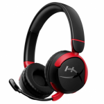 Belaidės žaidimų ausinės HP HyperX Cloud Mini (7G8F1AA), Juodos ir raudonos spalvos