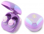 Guess Bluetooth ausinės GUTWSJ144ESU TWS + docking station violetinė Iridescent 4G Printed Logo