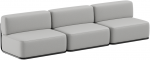 Sofa Sitsit Lauko baldų rinkinys, STRAW, 0.8x3.06x0.78 m, Pilka