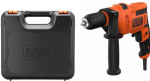 Juodas+DECKER WIERTARKA UDAR. 500W BEH200K-QS KUFER