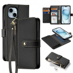 Dux Ducis Lawa Leather dėklas skirtas Apple iPhone 15 - juodos spalvos