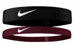 Sportinė galvos juosta Nike Flex | juodos/bordo spalvos, 2 vnt.
