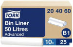 Tork 204060, 50 l, permatomas, 25 vnt., 360 mm, 70 mm, 70 mm