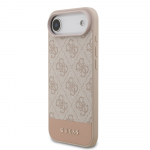 Guess PU 4G Stripe dėklas skirtas Apple iPhone Air Rožinė