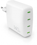 Įkroviklis Puro GaN 140W 4xUSB-C, baltas