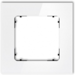 Karlik Elektrotechnik 0-12-IRSK-1 ICON Universalus vienas kvadratinis rėmas - stiklo efektas (rėmas: baltas dugnas: juodas) 0-12-IRSK-1